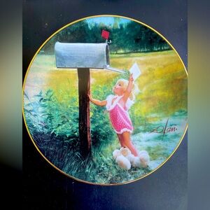 Vintage Zolan plate “ letters to grandma”